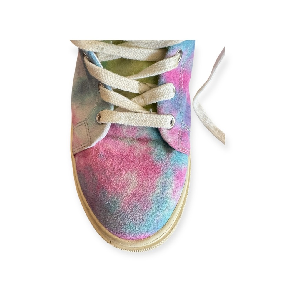 Born in California pink blue platform 1" lace up fashion sneakers Sz 7 - Picture 5 of 11